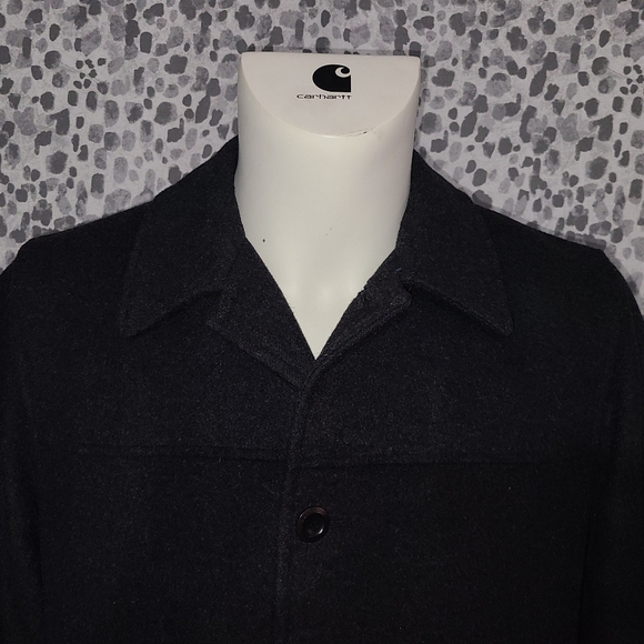 Alfani Charcoal Gray Wool Blend Pea Coat Men's Size Small - Picture 5 of 9